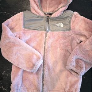 The North Face Pink and Gray Fleece Jacket